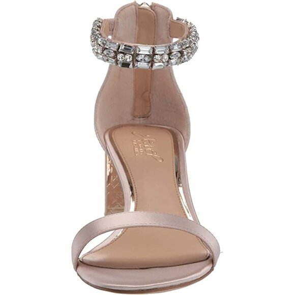 Jewel Badgley Mischka Katerina Embellished Ankle Strap Shoe - Picture 1 of 6
